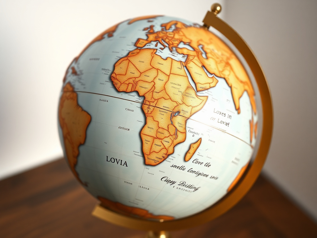 Globe terrestre à gratter personnalisé pour Saint-Valentin