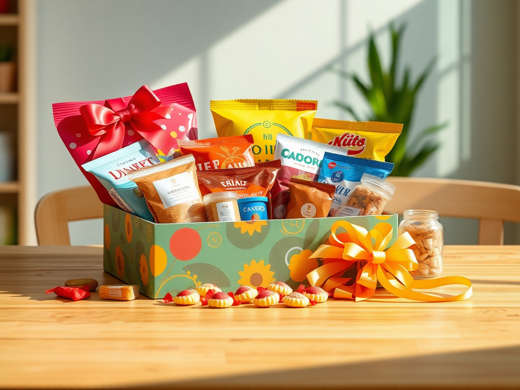 Coffret de snacks internationaux pour adolescent