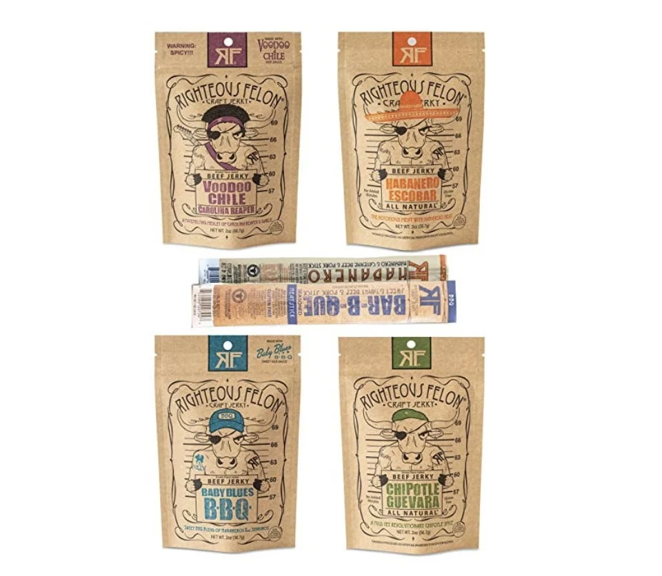 Ensemble d'échantillons de beef jerky