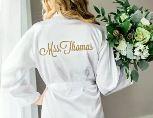 Peignoir de Mariée Personnalisé